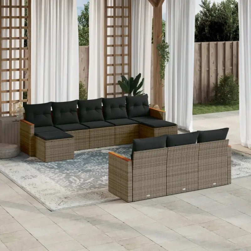 Zwarte tuinset met gepoedercoat staal en waterdichte tas voor buiten - Grijs / Zonder tafel - Tuinsets