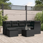 Zwarte tuinset met gepoedercoat staal en waterdichte tas - Zwart / Met tafel - Tuinsets
