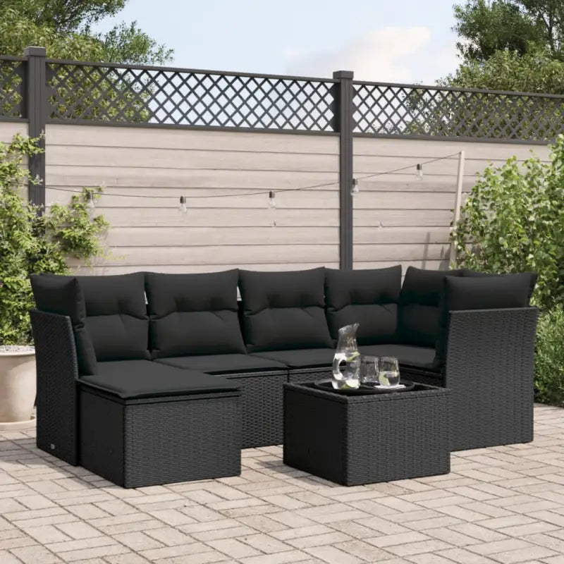 Zwarte tuinset met gepoedercoat staal en waterdichte tas - Zwart / Met tafel - Tuinsets