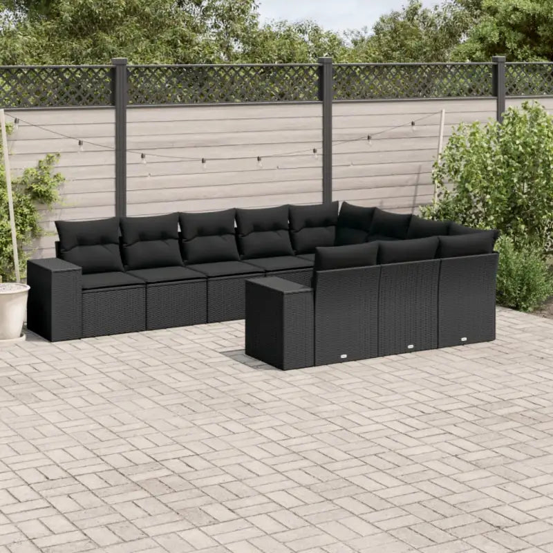 Zwarte tuinset met gepoedercoat staal voor comfortabel buiten genieten - Zwart / Met tafel - Tuinsets