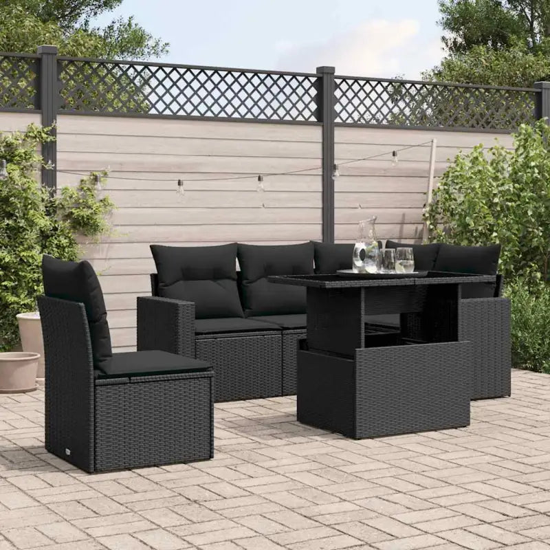 Zwarte tuinset met gepoedercoat staal voor comfortabel buiten genieten - Zwart / Met tafel - Tuinsets