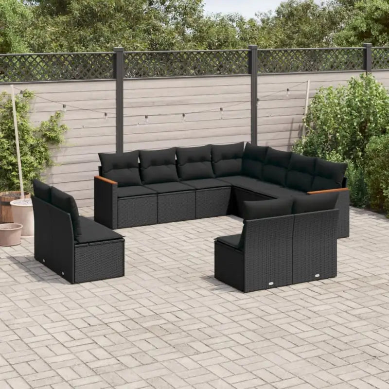 Zwarte tuinset met gepoedercoat staal voor comfortabel buiten zitten - Zwart / Zonder tafel - Tuinsets