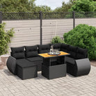 Zwarte tuinset met gepoedercoat staal voor terras en tuin ontspanning - Tuinsets