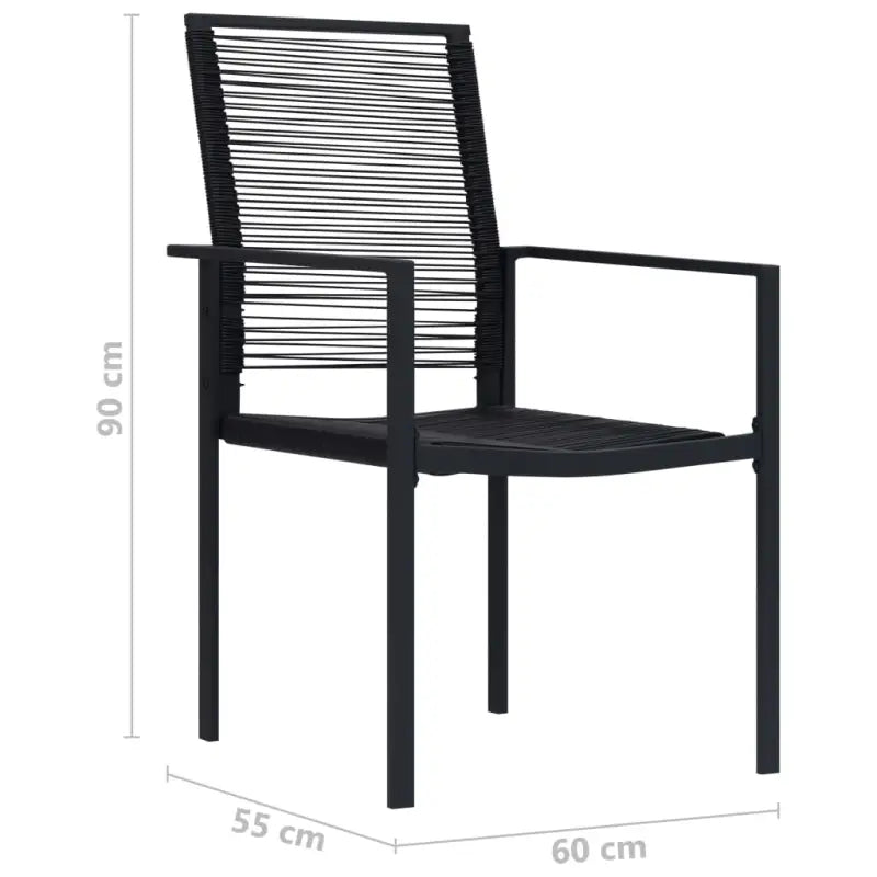 Zwarte tuinset met gepoedercoated staal voor een stijlvolle buitenruimte - Tuinsets