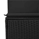 Zwarte tuinset met poly rattan en gepoedercoat staal voor comfortabel buitenplezier - Tuinsets