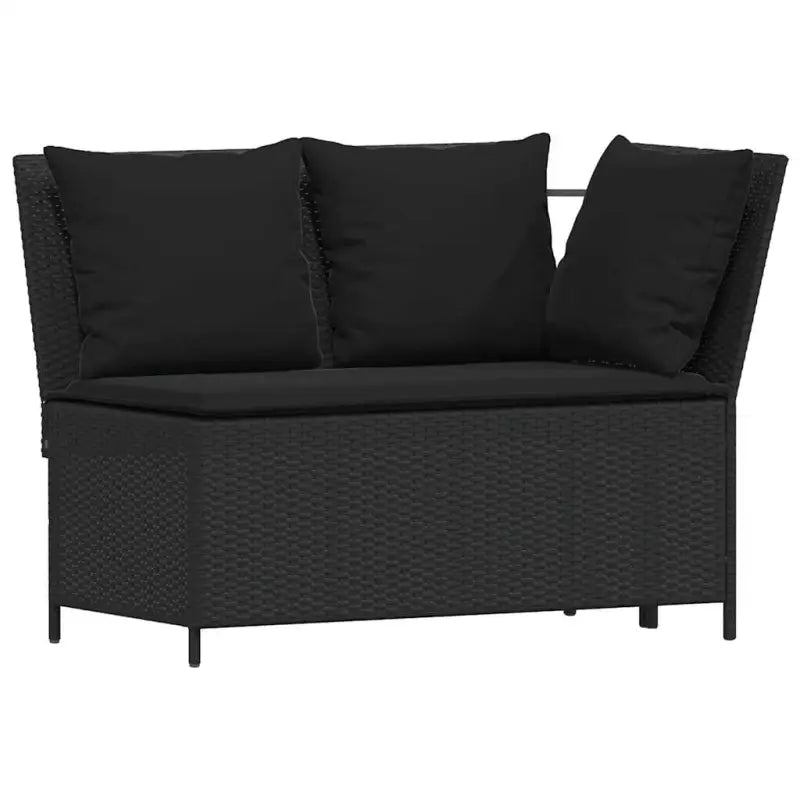 Zwarte tuinset met wasbare hoes en gepoedercoat staal - Tuinsets