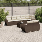 Zwarte tuinset met waterdichte tas en gepoedercoat staal voor ontspanning - Bruin en crème / Met tafel - Tuinsets