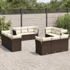 Zwarte tuinset met waterdichte tas en gepoedercoat staal comfortabel buiten - Bruin en crème / Zonder tafel - Tuinsets