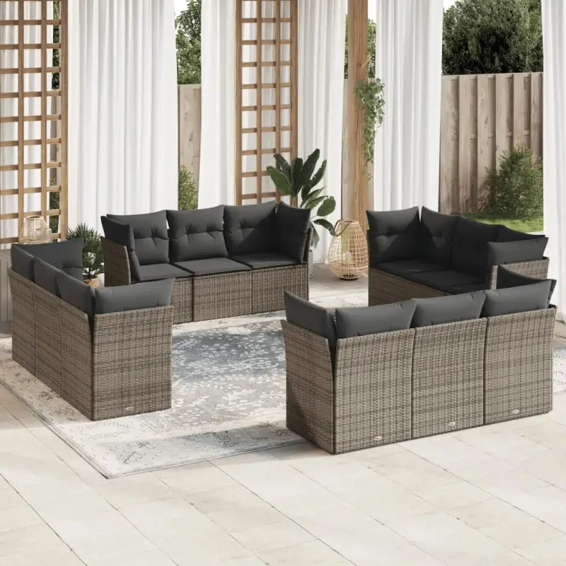 Zwarte tuinset met waterdichte tas en gepoedercoat staal comfortabel buiten - Grijs / Zonder tafel - Tuinsets