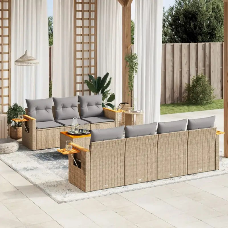 Zwarte tuinset met waterdichte tas en gepoedercoat staal for buitenplezier - Beige en grijs - Tuinsets