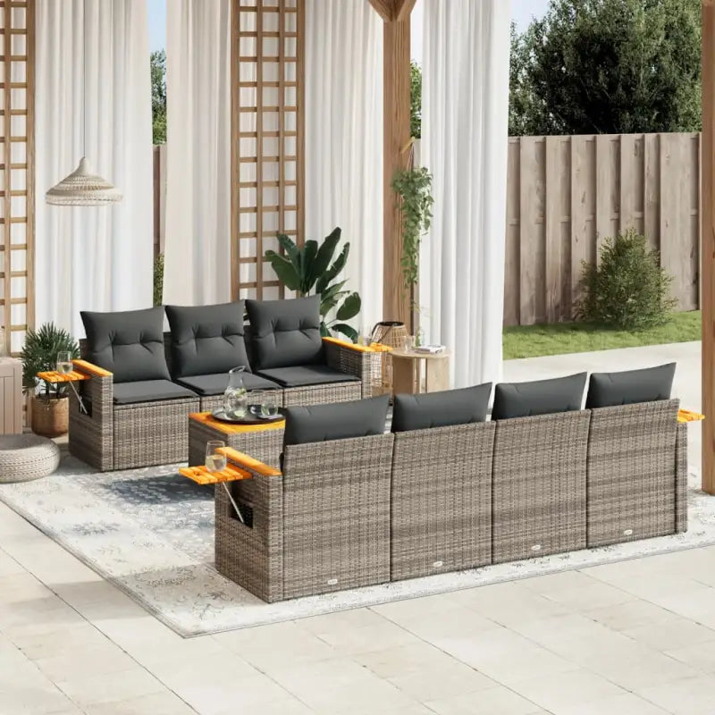 Zwarte tuinset met waterdichte tas en gepoedercoat staal for buitenplezier - Grijs - Tuinsets