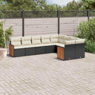 Zwarte tuinset met waterdichte zak en gepoedercoat staal voor buiten - Zwart en crème / Zonder tafel - Tuinsets