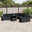 Zwarte tuinset van gepoedercoat staal met comfortabele afmetingen - Zwart / Met tafel - Tuinsets