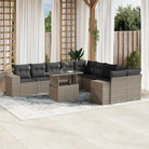 Zwarte tuinset van gepoedercoat staal met comfortabele afmetingen - Lichtgrijs / Met tafel - Tuinsets