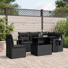 Zwarte tuinset van gepoedercoat staal met comfortabele afmetingen - Zwart / Met tafel - Tuinsets