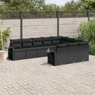 Zwarte tuinset van gepoedercoat staal met comfortabele afmetingen - Zwart / Met tafel - Tuinsets