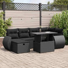 Zwarte tuinset van gepoedercoat staal met comfortabele afmetingen - Zwart / met opbergruimte - Tuinsets