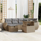 Zwarte tuinset van gepoedercoat staal met comfortabele afmetingen - Beige en grijs / zonder opbergruimte - Tuinsets
