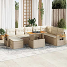 Zwarte tuinset van gepoedercoat staal met comfortabele afmetingen - beige en crèmekleurig / met opbergruimte - Tuinsets