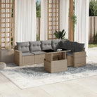 Zwarte tuinset van gepoedercoat staal met comfortabele afmetingen - Beige en grijs / zonder opbergruimte - Tuinsets