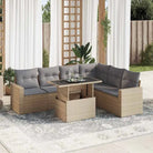 Zwarte tuinset van gepoedercoat staal met comfortabele afmetingen - Beige en grijs / met opbergruimte - Tuinsets