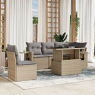 Zwarte tuinset van gepoedercoat staal met comfortabele afmetingen - Beige en grijs / Met tafel - Tuinsets