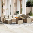 Zwarte tuinset van gepoedercoat staal met comfortabele afmetingen - beige en crèmekleurig / zonder opbergruimte