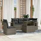 Zwarte tuinset van gepoedercoat staal met comfortabele afmetingen - Grijs / Met tafel - Tuinsets