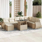 Zwarte tuinset van gepoedercoat staal met comfortabele afmetingen - beige en crèmekleurig / met opbergruimte - Tuinsets