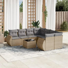 Zwarte tuinset van gepoedercoat staal met waterdichte tas voor buitengevoel - Beige en grijs - Tuinsets