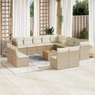 Zwarte tuinset van gepoedercoat staal met waterdichte tas - beige en crèmekleurig - Tuinsets