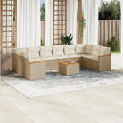 Zwarte tuinset van gepoedercoat staal met waterdichte tas voor buiten - beige en crèmekleurig / Met tafel - Tuinsets