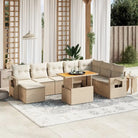 Zwarte tuinset van gepoedercoat staal voor comfortabel buiten vertoeven - beige en crèmekleurig / zonder opbergruimte