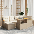 Zwarte tuinset van gepoedercoat staal voor comfortabel buiten genieten - beige en crèmekleurig / zonder opbergruimte