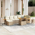Zwarte tuinset van gepoedercoat staal voor comfortabel buiten genieten - beige en crèmekleurig / zonder opbergruimte