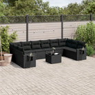 Zwarte tuinset van gepoedercoat staal voor comfortabel buitengebruik - Zwart / Met tafel - Tuinsets