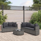 Zwarte tuinset van gepoedercoat staal voor comfortabel buitenplezier - Grijs - Tuinsets