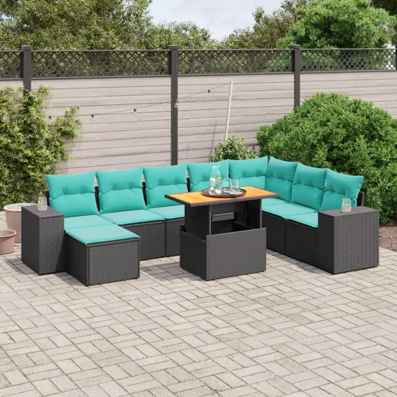 Zwarte tuinset van gepoedercoat staal voor een comfortabele buitenruimte - Zwart / zonder opbergruimte - Tuinsets