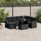 Zwarte tuinset van gepoedercoat staal voor ontspannen buitenruimte - Zwart / Met tafel - Tuinsets