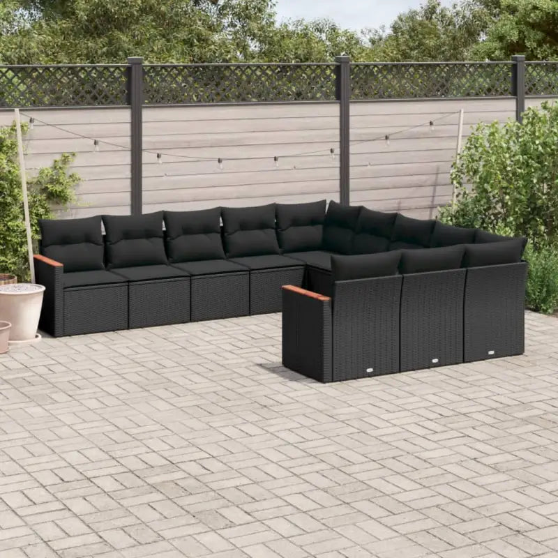 Zwarte tuinset van gepoedercoat staal voor terras en tuin ontspanning - Tuinsets