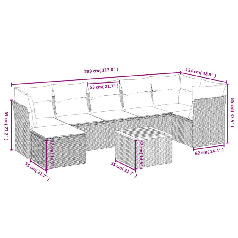 Zwarte tuinset van gepoedercoated staal voor terras en tuinruimte - Tuinsets