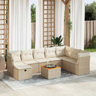 Zwarte tuinset van gepoedercoated staal voor terras en tuinruimte - beige en crèmekleurig / met opbergruimte - Tuinsets