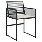 Zwarte tuinset van PE-rattan en gepoedercoat staal met ruime afmetingen - Tuinsets