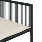 Zwarte tuinset van PE-rattan en gepoedercoat staal met ruime afmetingen - Tuinsets