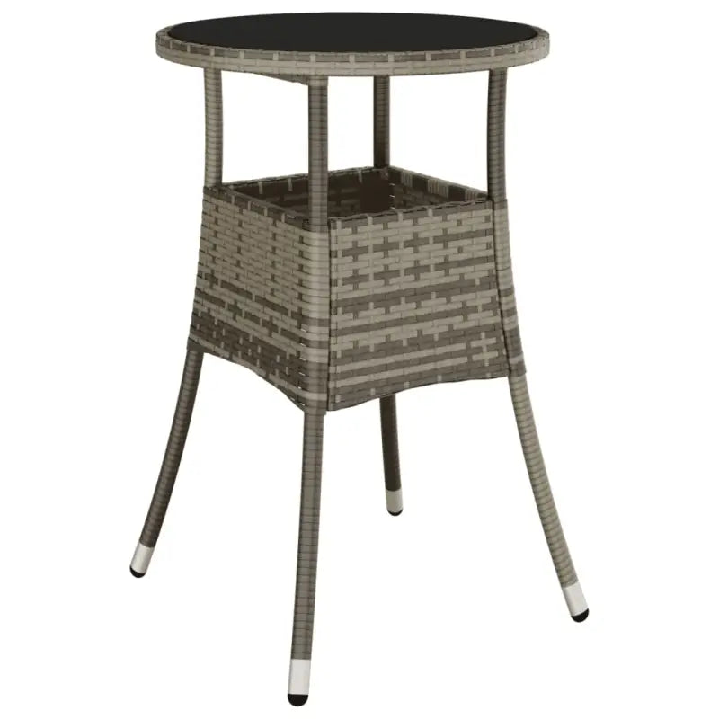 Zwarte tuinset van poly rattan en gepoedercoat staal voor comfort - Tuinsets