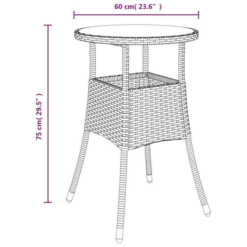 Zwarte tuinset van poly rattan en gepoedercoat staal voor comfort - Tuinsets