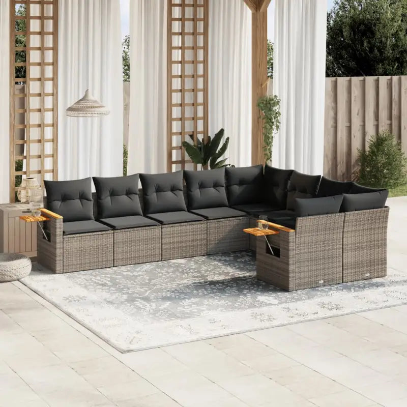 Zwarte tuinsets met waterdichte tas en gepoedercoat staal - Grijs / Zonder tafel - Tuinsets
