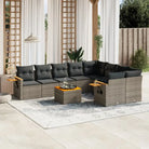 Zwarte tuinsets met waterdichte tas en gepoedercoat staal - Grijs / Met tafel - Tuinsets