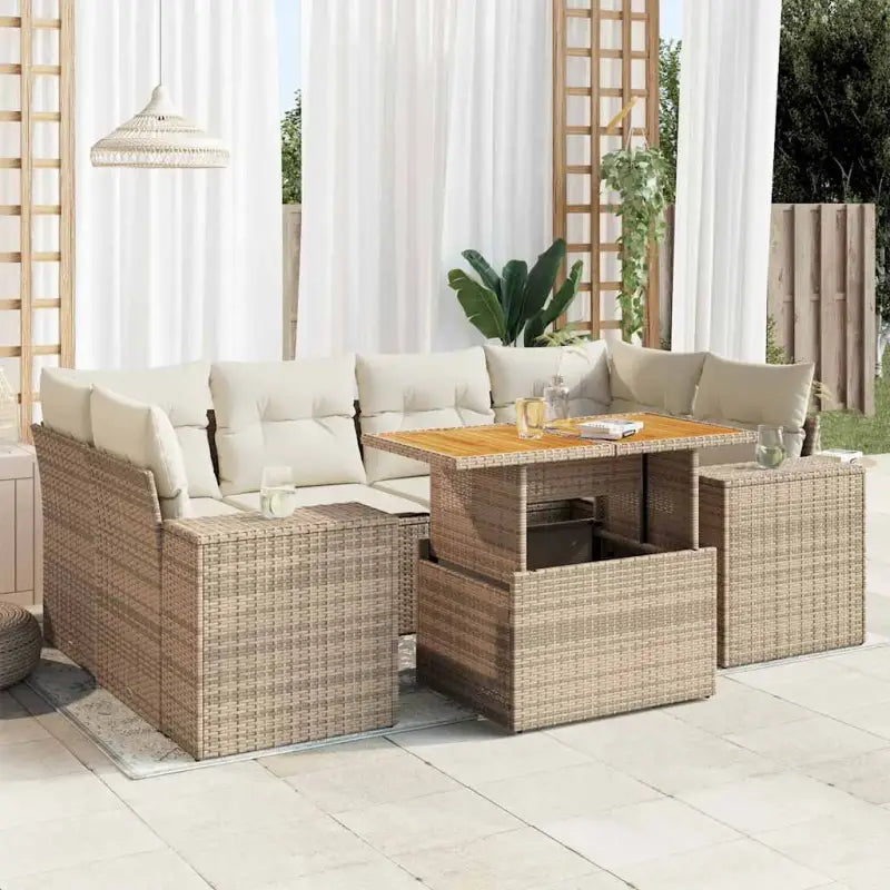 Zwarte tuinsets van gepoedercoat staal voor comfort en stijl - beige en crèmekleurig / met opbergruimte - Tuinsets