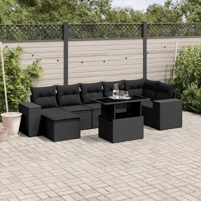 Zwarte tuinsets van gepoedercoat staal voor comfortabel buiten genieten - Zwart / zonder opbergruimte - Tuinsets